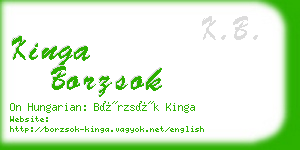 kinga borzsok business card